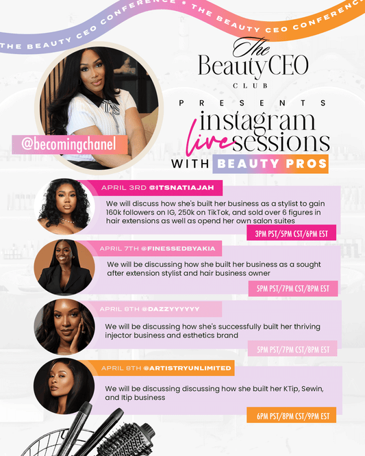 Instagram Live Sessions with Beauty Pros!