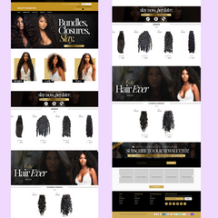 Black White & Gold Shopify Premade Website